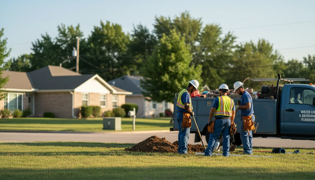 Residential water line and bathroom plumbing service in New Limerick, ME
